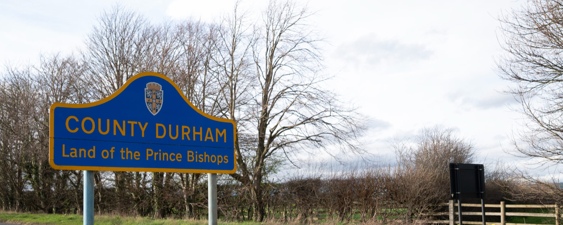 county durham road sign